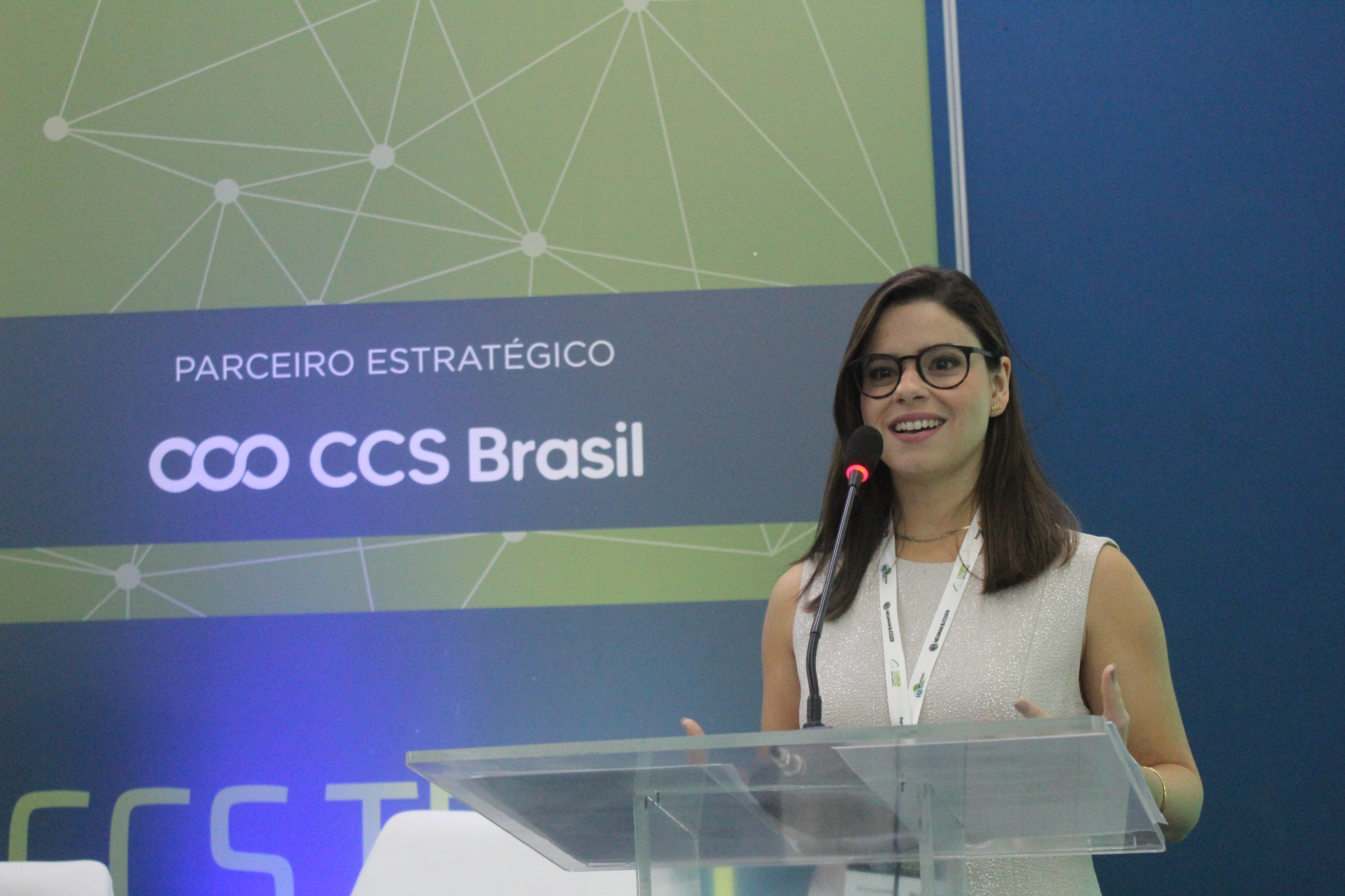 Nathalia Weber, da CCS Brasil, no CCS Tech Summit em 2024. Crédito: Reprodução