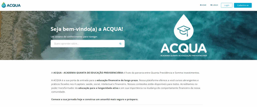 Plataforma ACQUA - Créditos da foto: Divulgação