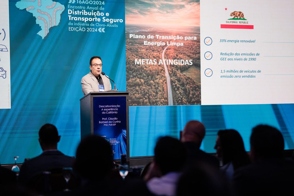 Abiclor
PhD da Poli-USP, Claudio Barbieri da Cunha, abordou o projeto de descarbonização na Califórnia (EUA) na edição de 2024 do evento.