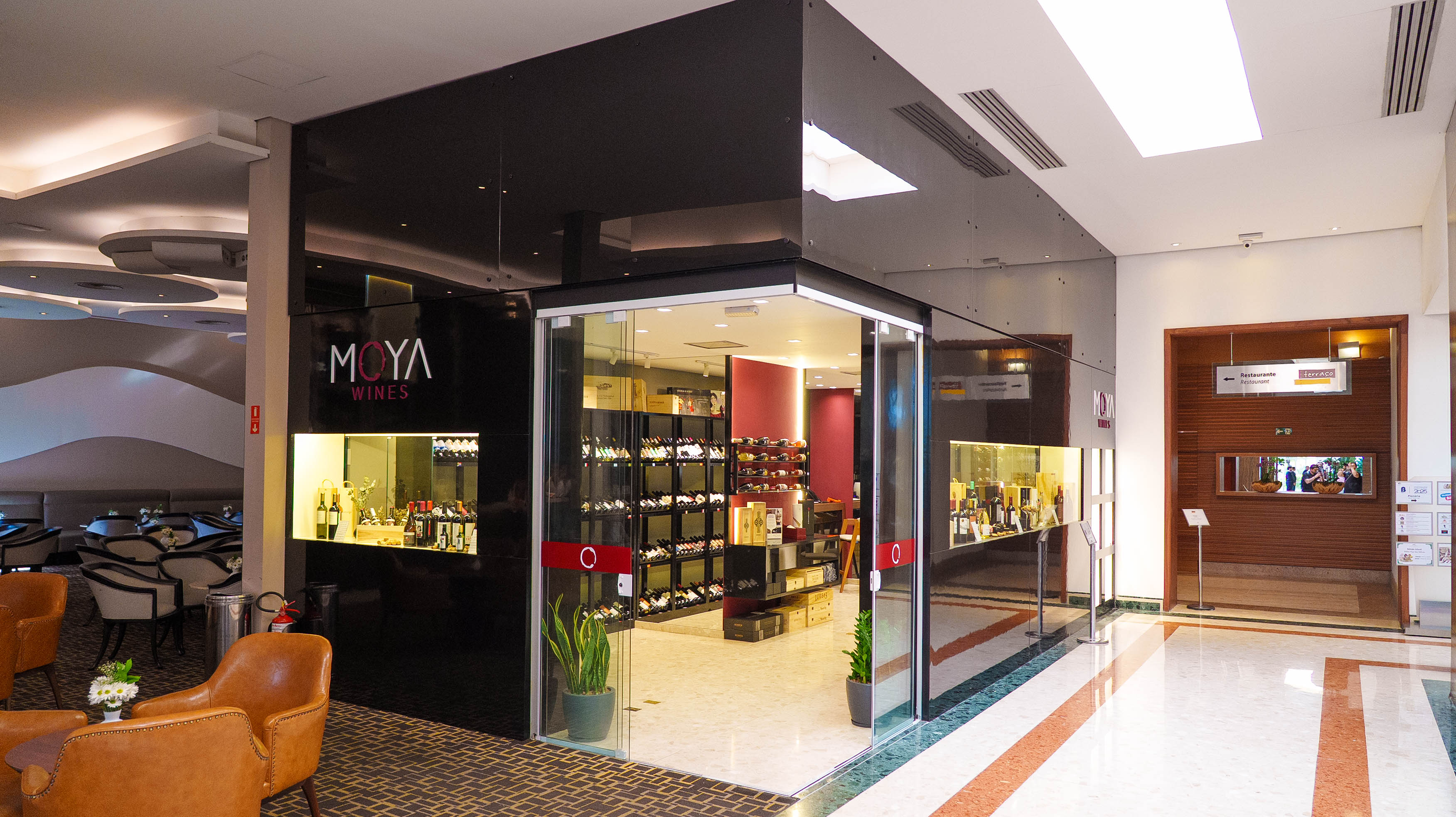 Divulgação
Loja da Moya Wines no resort, em Campinas