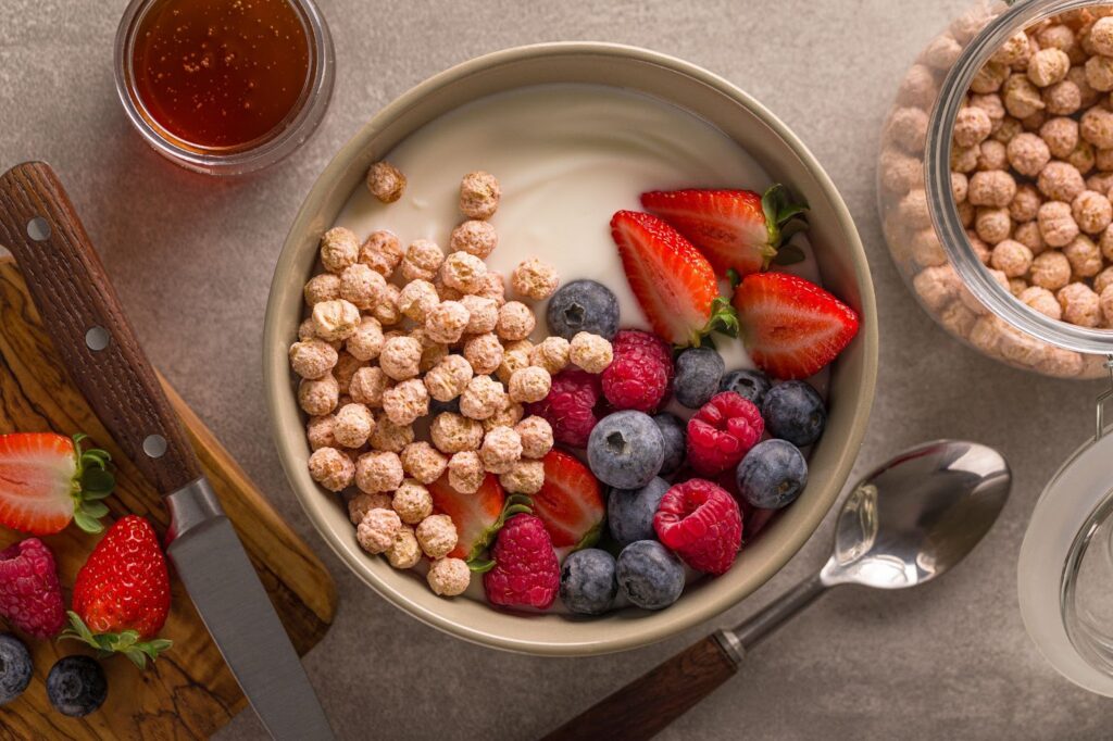 Cereal matinal à base do ingrediente Neutra Pro (proteína de micélio),

desenvolvido pela Typcal. Crédito imagem: Guto Souza