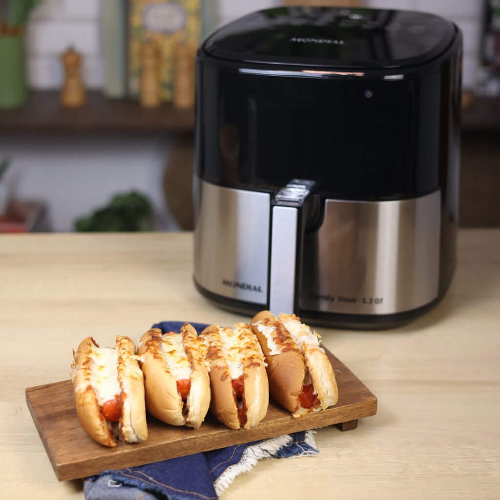Hot Dog Gratinado na Air Fryer - Chef Bru Calderon