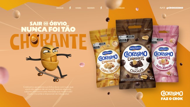 Crokissimo-Chokante- Em embalagens de 45g a nova linha estará disponível nos principais pontos de vendas a partir de outubro em todo território nacional