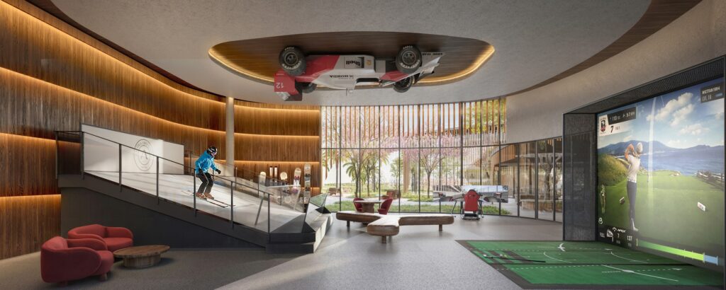 Complexo de experiências imersivas que terá simulador indoor de esqui - primeiro de Goiânia e um dos únicos do Brasil -, simulador de corrida de Fórmula 1 e multijogos de última geração