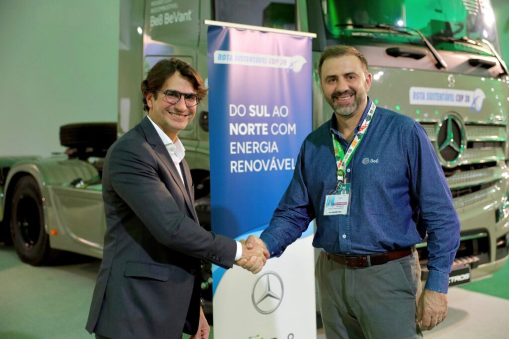 Na foto, Francisco Lassalvia, Vice-Presidente de Atacado do Banco do Brasil, à esquerda, e Erasmo Carlos Battistella, Presidente da Be8, à direita - Créditos da foto: Divulgação