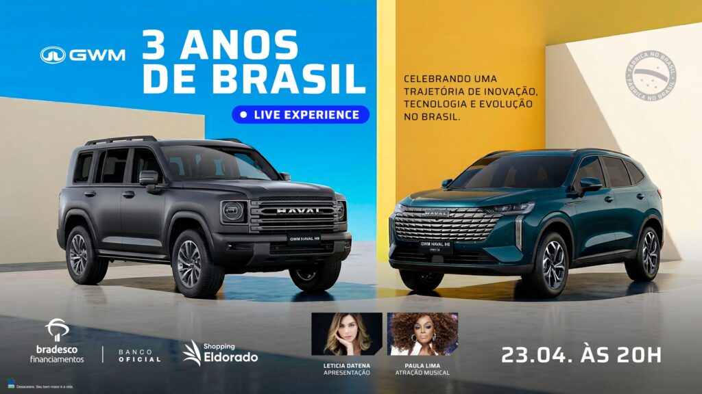 Divulgação Live 3 anos de GWM no Brasil