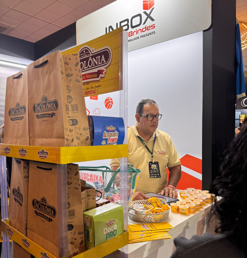 DaColônia no Empreende Brazil em parceria com a Inbox Brindes. Foto Divulgação