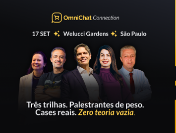 Da esquerda para a direita: Renata Centurión (sócia-diretora para a América Latina da Winning by Design), Mauricio Trezub (CEO da OmniChat), Ricardo Amorim (economista e presidente da Ricam Consultoria), Ana Beatris Mori (gerente de Parcerias do Google Brasil) e Ênio Garbin (líder LATAM de Desenvolvimento de Negócios do Setor de Consumo da Amazon). Divulgação: OmniChat
